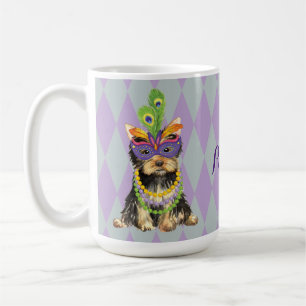 Mardi Gras Yorkie Koffiemok
