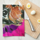 MARDI GRAS YORKIE POO THEEDOEK (Quarter Fold)