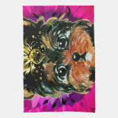 MARDI GRAS YORKIE POO THEEDOEK (Verticaal)
