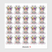 Mardi Gras Zebra! Sticker (Vel)