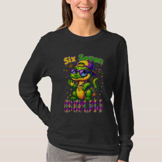 Mardi Gras Zes Zeven Bruh Mardigator Alligator 6 7 T-shirt