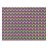 Mardi Gras Zig Zag Patroon Tafelkleed (Voorkant (Horizontaal))