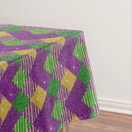 Mardi Gras Zig Zag Patroon Tafelkleed