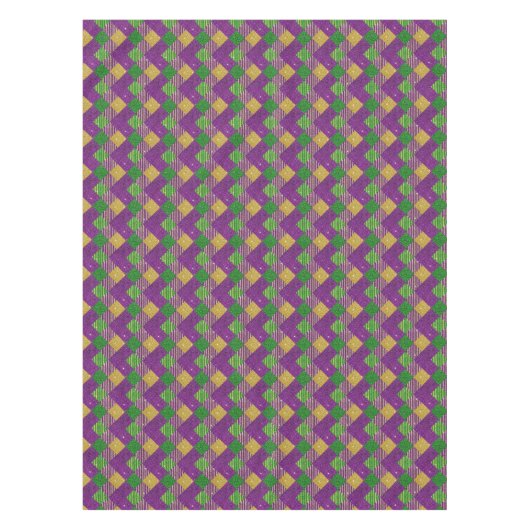 Mardi Gras Zig Zag Pattern  Tafelkleed (Voorkant)