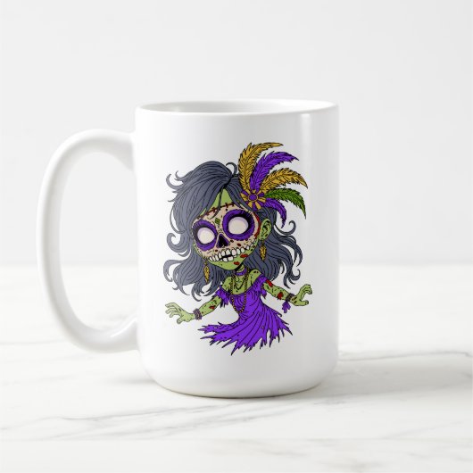 Mardi Gras Zombie Koffiemok (Links)