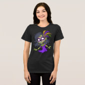 Mardi Gras Zombie Tri-Blend Shirt (Voorkant volledig)