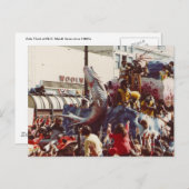 Mardi Gras Zulu Float Briefkaart (Voorkant / Achterkant)