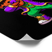 Mardi Gras Zwart Jongens Dabbing Grappige Outfit J Poster (Hoek)