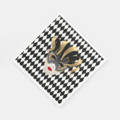 Mardi Gras Zwart & Wit Diamant Servet (Hoek)