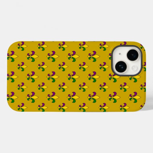 Mardi-graspatroon Case-Mate iPhone Case (Achterkant (horizontaal))