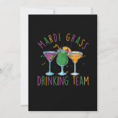 Mardi Grass Drink Team Street Gift Kaart (Voorkant)