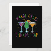 Mardi Grass Drink Team Street Gift Kaart (Voorkant / Achterkant)