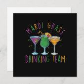 Mardi Grass Drink Team Street Gift Kaart (Voorkant / Achterkant)