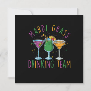 Mardi Grass Drink Team Street Gift Kaart