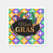 Mardi Grass Fleur de Lis Servet (Voorkant)