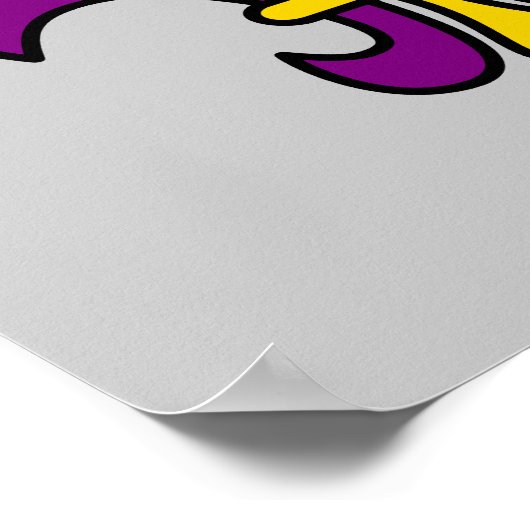 Mardi grass fleur-de-lys poster (Hoek)