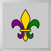 Mardi grass fleur-de-lys poster (Voorkant)