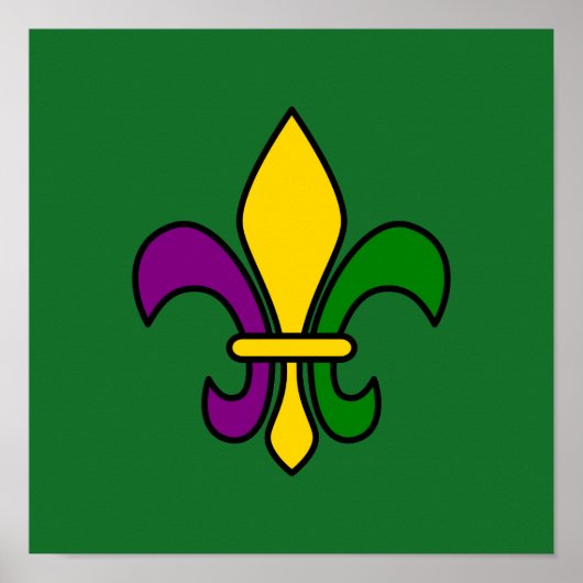 Mardi grass fleur-de-lys poster (Voorkant)
