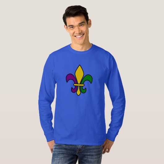 Mardi grass fleur-de-lys t-shirt (Voorkant volledig)