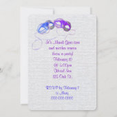 Mardi Grass Party Uitnodigen Kaart (Achterkant)