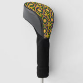 Mardi grass pattern with golden fleur-de-lis golfheadcover (Schuin)