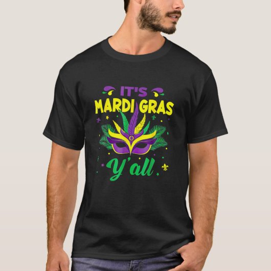 Mardi Grass Y'all T-shirt (Voorkant)