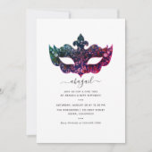 Mardi GrasTropical Birthday Party Invitation Kaart (Voorkant)