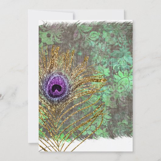 Mardi GrasTropical Birthday Party Invitation Kaart (Achterkant)