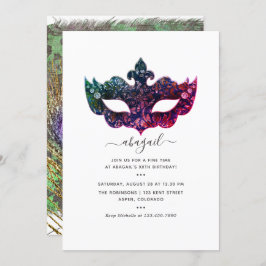 Mardi GrasTropical Birthday Party Invitation Kaart