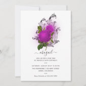 Mardi GrasTropical Peacock Birthday Party Invitati Kaart (Voorkant)