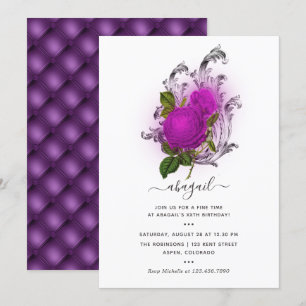 Mardi GrasTropical Peacock Birthday Party Invitati Kaart