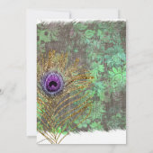 Mardi GrasTropische Paarse Gemstone Birthday Party Kaart (Achterkant)