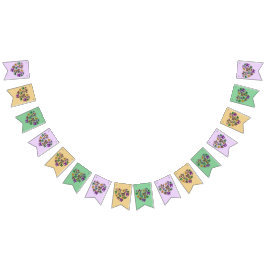 Mardi GrasYellow Groene Paarse bunting banner