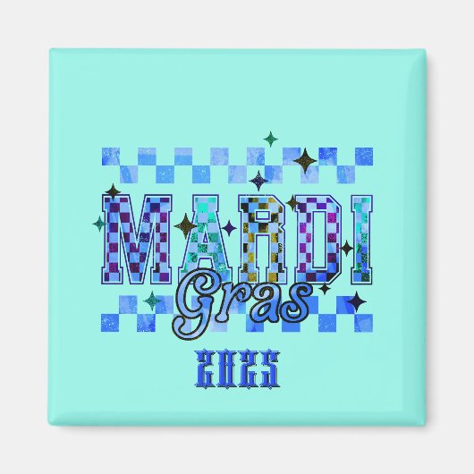 Mardi Graw Blue Magnet (Voorkant)