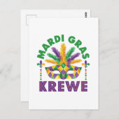 Mardi Graw Krewe Parade Party Festival Briefkaart (Voorkant / Achterkant)