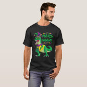 Mardi Grawr Dino Jester Outfit, Mardi Gras T Rex K T-shirt (Voorkant volledig)