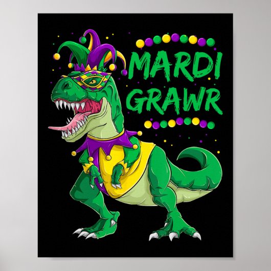 Mardi Grawr Dino Jester Outfit Poster (Voorkant)