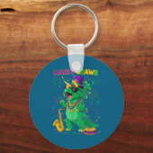 Mardi Grawr Rex Dino Gras Sleutelhanger (Voorkant)