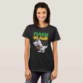 Mardi Grawr Rex Dino Toddler Kids Mardi Gras Boys T-shirt (Voorkant volledig)