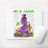 Mardi Grawr Rex Dinosaur Grappig Ontwerp Muismat (Met muis)