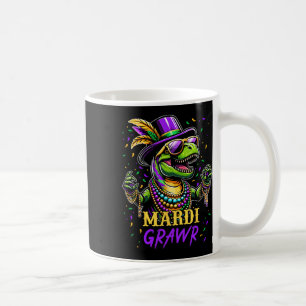Mardi Grawr T Rex Dinosaur Mardi Gras Bead Costume Koffiemok