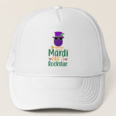 Mardi like a Rockstar Typography Trucker Hat Trucker Pet (Voorkant)