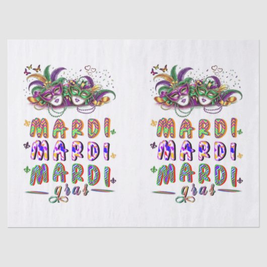 Mardi Mardi Mardi Gras Tissuepapier (Voorkant)