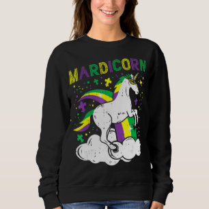 Mardicorn Retro Unicorn Jester Animal Mardi Gras C Trui