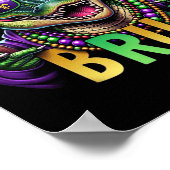 Mardigator Alligator Bruh Mardi Gras Kostuum Tiene Poster (Hoek)