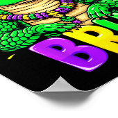 Mardigator Alligator Bruh Mardi Gras Kostuum Tiene Poster (Hoek)