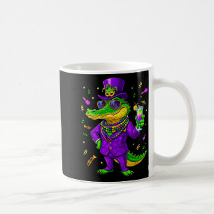 Mardigator Grappige Mardi Gras Alligator Illustrat Koffiemok