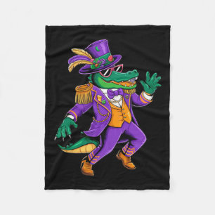 Mardigator Mardi Gras Alligator Kostuum Mannen Kin Fleece Deken
