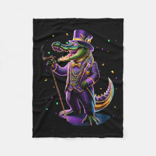 Mardigator Mardi Gras Alligator Kostuum Mannen Vro Fleece Deken