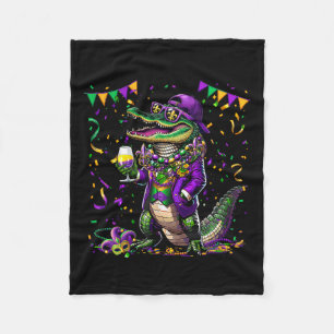 Mardigator Mardi Gras Alligator Kostuum Mannen Vro Fleece Deken